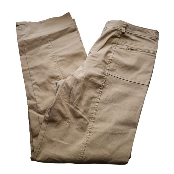 Tribu Cotten blend Stretch Straight Leg Flat Front Pants Size 10 - Picture 6 of 6